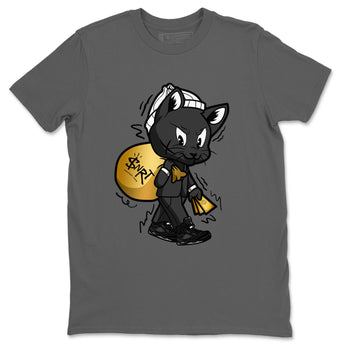 5s Black Cat shirts to match jordans Gangster Cat sneaker match tees Air Jordan 5 Black Cat SNRT Sneaker Release Tees unisex cotton Cool Grey 2 crew neck shirts
