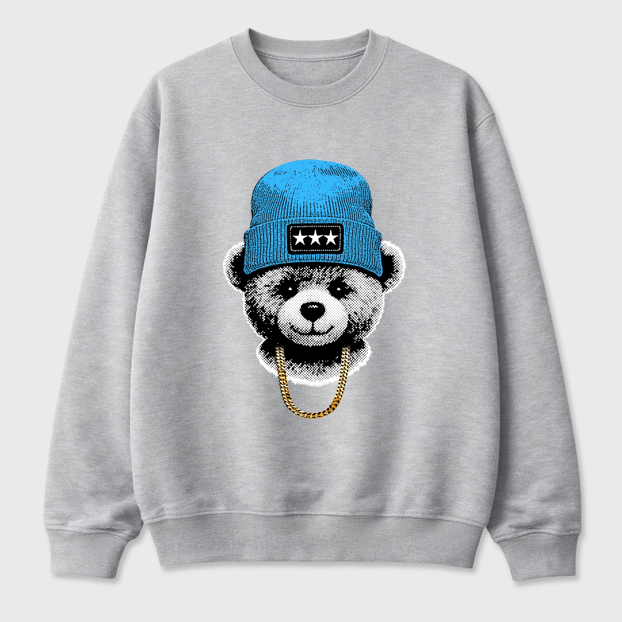 Best Sneakerfit for Sneakerheads Graphic Tees To Match Air Foamposite One University Blue Sneakers – Gangster Teddy Tee Heather Grey 2