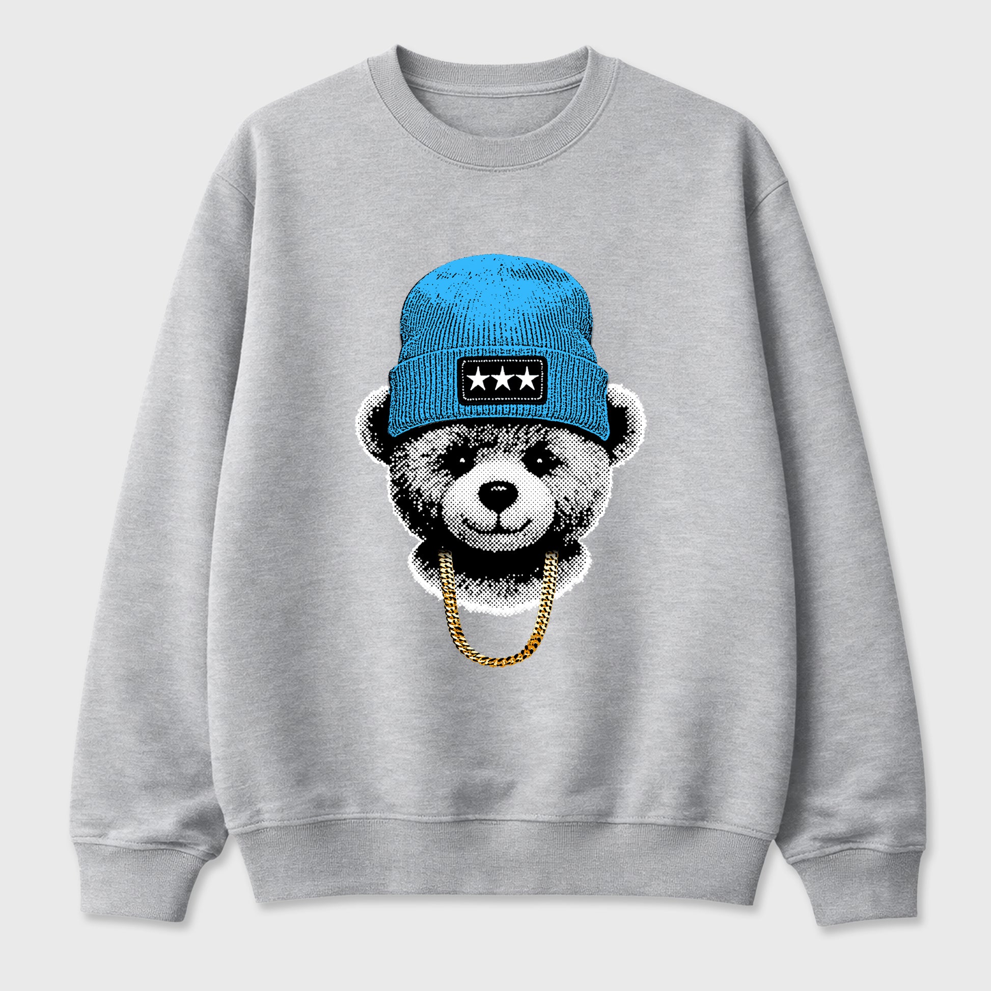 Best Sneakerfit for Sneakerheads Graphic Tees To Match Air Foamposite One University Blue Sneakers – Gangster Teddy Tee Heather Grey 2