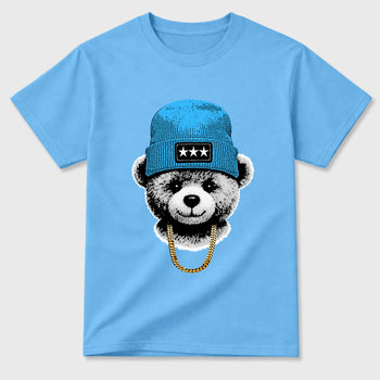 Best Sneakerfit for Sneakerheads Graphic Tees To Match Air Foamposite One University Blue Sneakers – Gangster Teddy Tee Carolina Blue 2