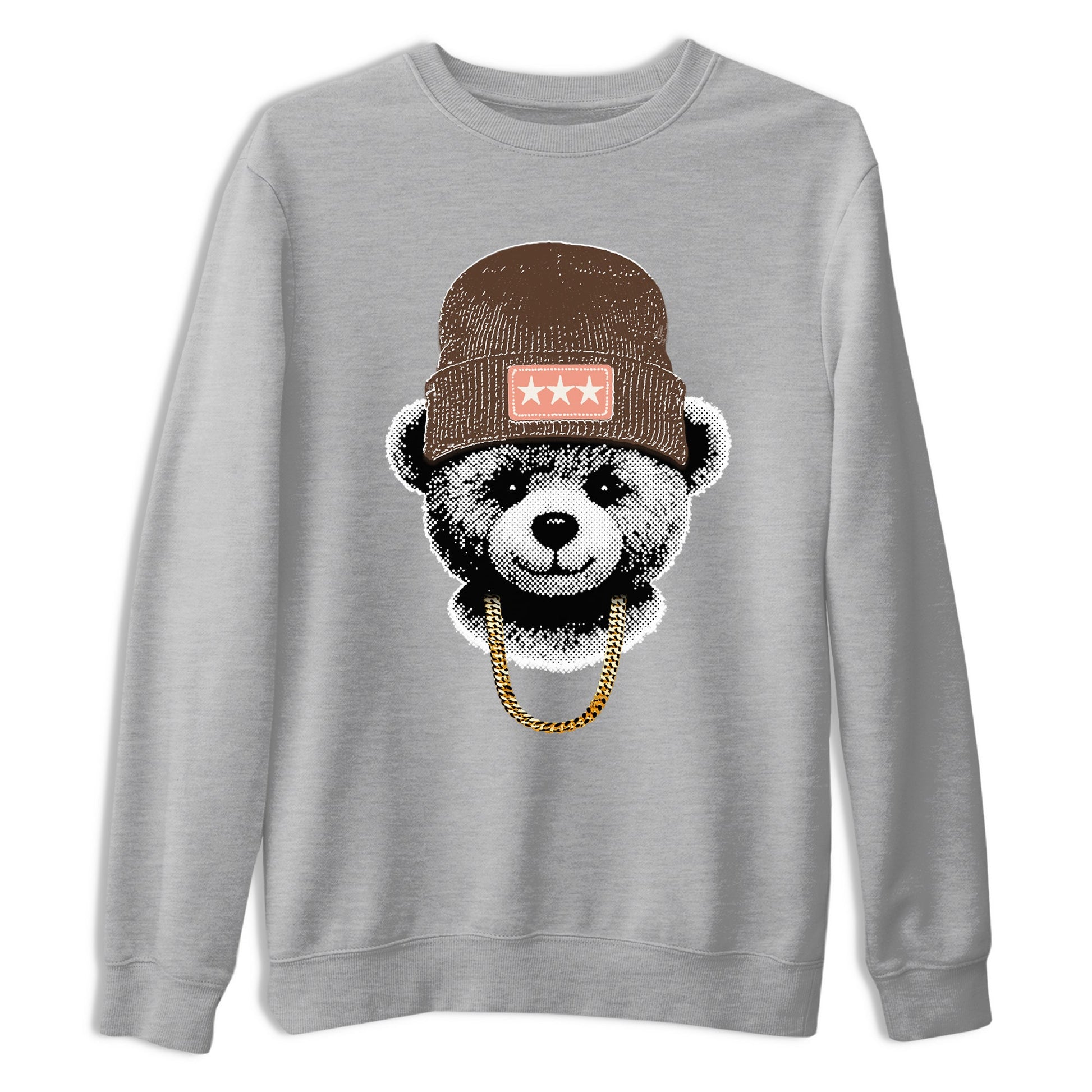 Sneaker match tees – Sneaker Tees To Match Air Jordan 1 Baroque Brown Shoes – Gangster Teddy Tee Heather Grey 2