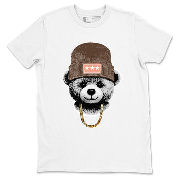 Sneaker match tees – Sneaker Tees To Match Air Jordan 1 Baroque Brown Shoes – Gangster Teddy Tee White 2
