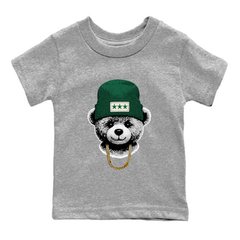 Sneaker Threads – Sneaker Tees To Match Air Jordan 1 Pro Green – Gangster Teddy Youth Graphic Tee Heather Grey 2. Perfect for Jordan releases 2025 colorways.