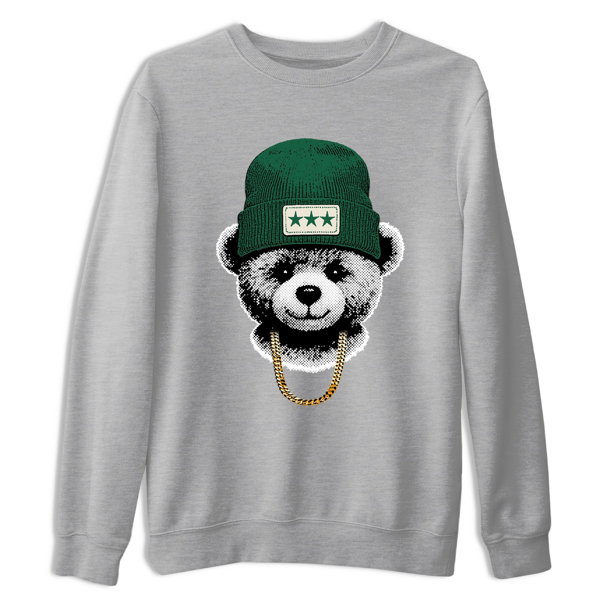 Sneaker Threads – Sneaker Tees To Match Air Jordan 1 Pro Green – Gangster Teddy Graphic Tee Heather Grey 2. Perfect for Jordan releases 2025 colorways.