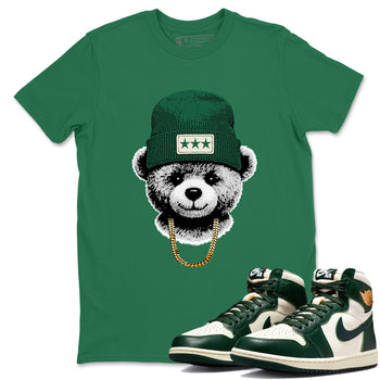 Sneaker Threads – Sneaker Tees To Match Air Jordan 1 Pro Green – Gangster Teddy Graphic Tee Kelly Green 1. Perfect for Jordan releases 2025 colorways.