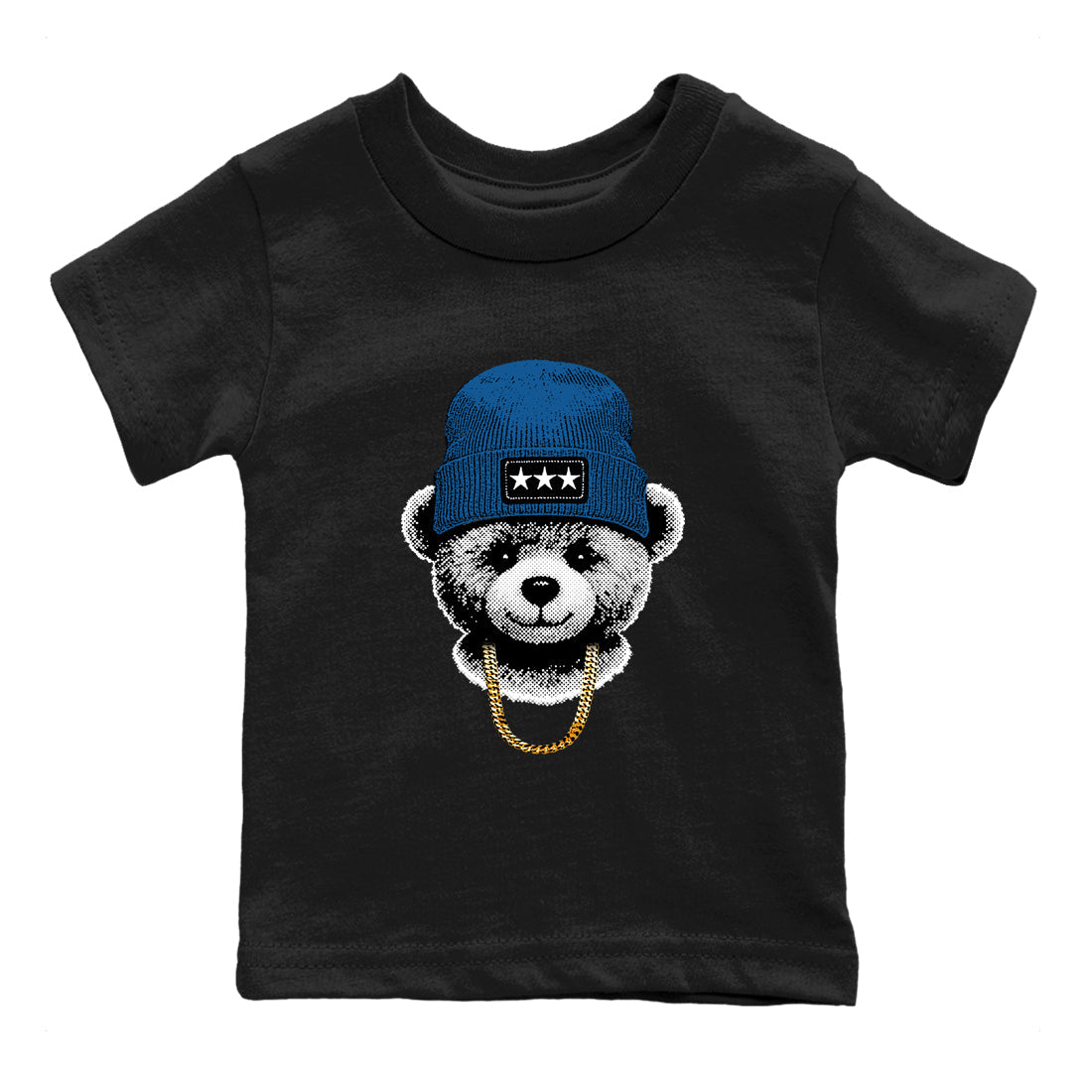 Sneaker tee, Streetwear Brand – Shirts To Match Air Jordan 1 Travis Scott x Fragment Sneakers – Gangster Teddy Kids, Baby Graphic T-Shirt Black 2