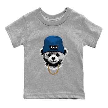 Sneaker tee, Streetwear Brand – Shirts To Match Air Jordan 1 Travis Scott x Fragment Sneakers – Gangster Teddy Kids, Baby Graphic T-Shirt Heather Grey 2
