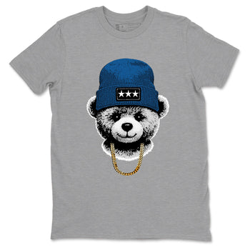 Sneaker tee, Streetwear Brand – Shirts To Match Air Jordan 1 Travis Scott x Fragment Sneakers – Gangster Teddy Graphic Tee Heather Grey 2