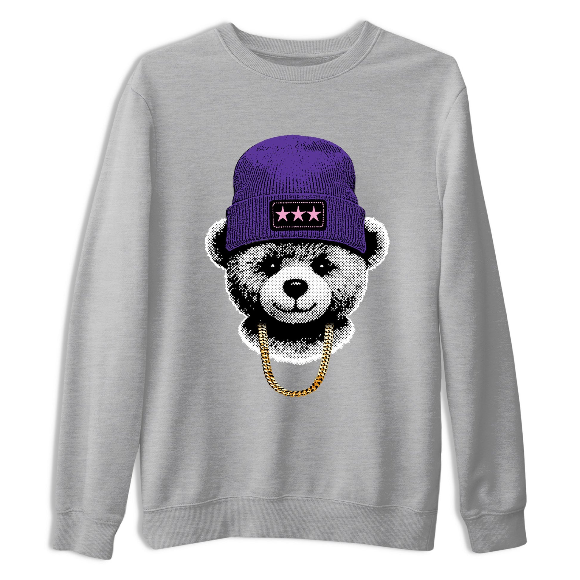 Sneaker match tees – Sneaker Tees To Match Air Jordan 11 Canyon Purple Shoes – Gangster Teddy Tee Heather Grey 2