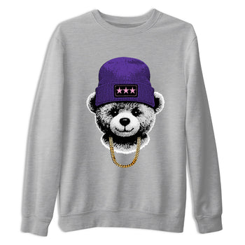 Sneaker match tees – Sneaker Tees To Match Air Jordan 11 Canyon Purple Shoes – Gangster Teddy Tee Heather Grey 2