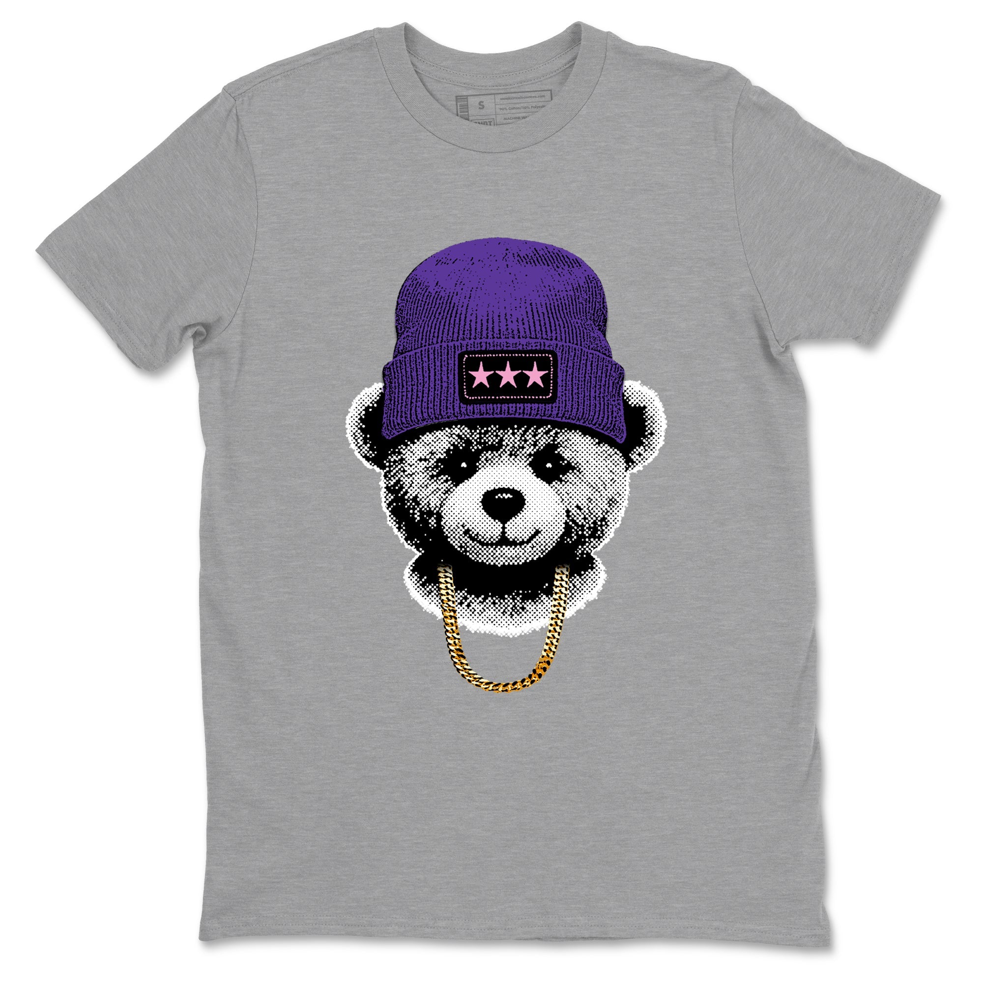 Sneaker match tees – Sneaker Tees To Match Air Jordan 11 Canyon Purple Shoes – Gangster Teddy Tee Heather Grey 2