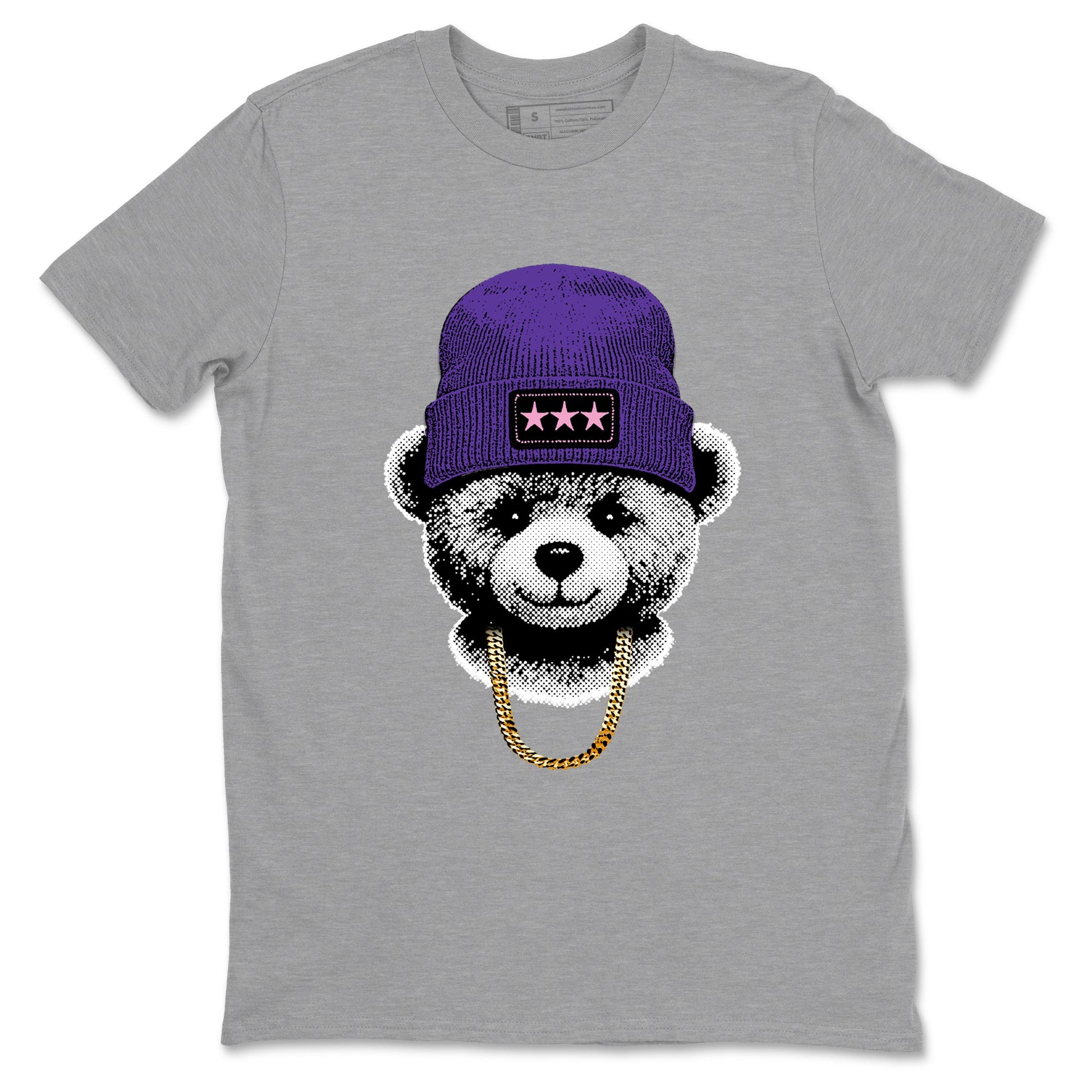 Sneaker match tees – Sneaker Tees To Match Air Jordan 11 Canyon Purple Shoes – Gangster Teddy Tee Heather Grey 2