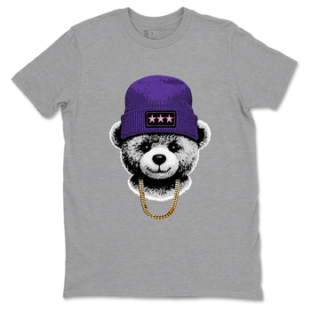 Sneaker match tees – Sneaker Tees To Match Air Jordan 11 Canyon Purple Shoes – Gangster Teddy Tee Heather Grey 2