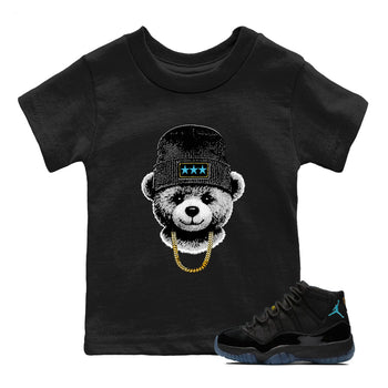 Sneaker Threads – Sneaker Tees To Match Air Jordan 11 Retro Gamma – Gangster Teddy Youth Graphic Tee Black 1. Perfect for Jordan releases 2025 colorways.