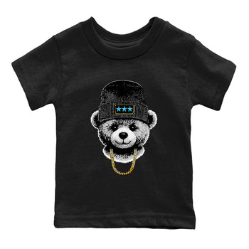 Sneaker Threads – Sneaker Tees To Match Air Jordan 11 Retro Gamma – Gangster Teddy Youth Graphic Tee Black 2. Perfect for Jordan releases 2025 colorways.