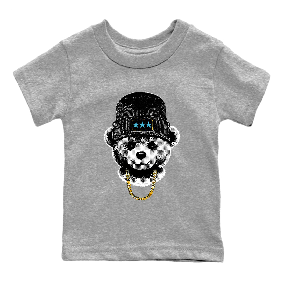 Sneaker Threads – Sneaker Tees To Match Air Jordan 11 Retro Gamma – Gangster Teddy Youth Graphic Tee Heather Grey 2. Perfect for Jordan releases 2025 colorways.