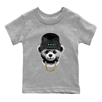 Sneaker Threads – Sneaker Tees To Match Air Jordan 11 Retro Gamma – Gangster Teddy Youth Graphic Tee Heather Grey 2. Perfect for Jordan releases 2025 colorways.
