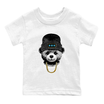 Sneaker Threads – Sneaker Tees To Match Air Jordan 11 Retro Gamma – Gangster Teddy Youth Graphic Tee White 2. Perfect for Jordan releases 2025 colorways.