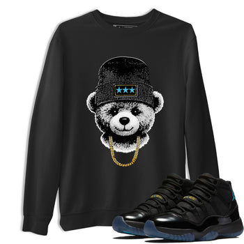 Sneaker Threads – Sneaker Tees To Match Air Jordan 11 Retro Gamma – Gangster Teddy Graphic Tee Black 1. Perfect for Jordan releases 2025 colorways.