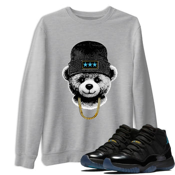 Sneaker Threads – Sneaker Tees To Match Air Jordan 11 Retro Gamma – Gangster Teddy Graphic Tee Heather Grey 1. Perfect for Jordan releases 2025 colorways.