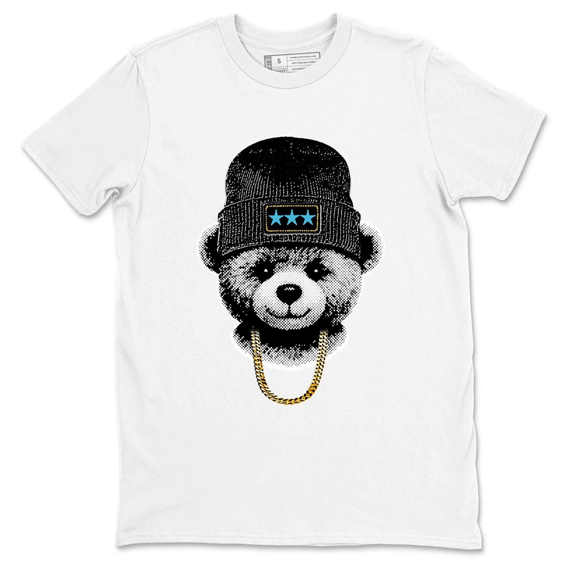 Sneaker Threads – Sneaker Tees To Match Air Jordan 11 Retro Gamma – Gangster Teddy Graphic Tee White 2. Perfect for Jordan releases 2025 colorways.