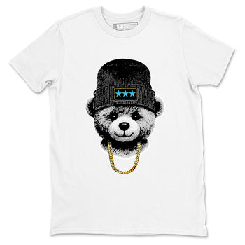 Sneaker Threads – Sneaker Tees To Match Air Jordan 11 Retro Gamma – Gangster Teddy Graphic Tee White 2. Perfect for Jordan releases 2025 colorways.