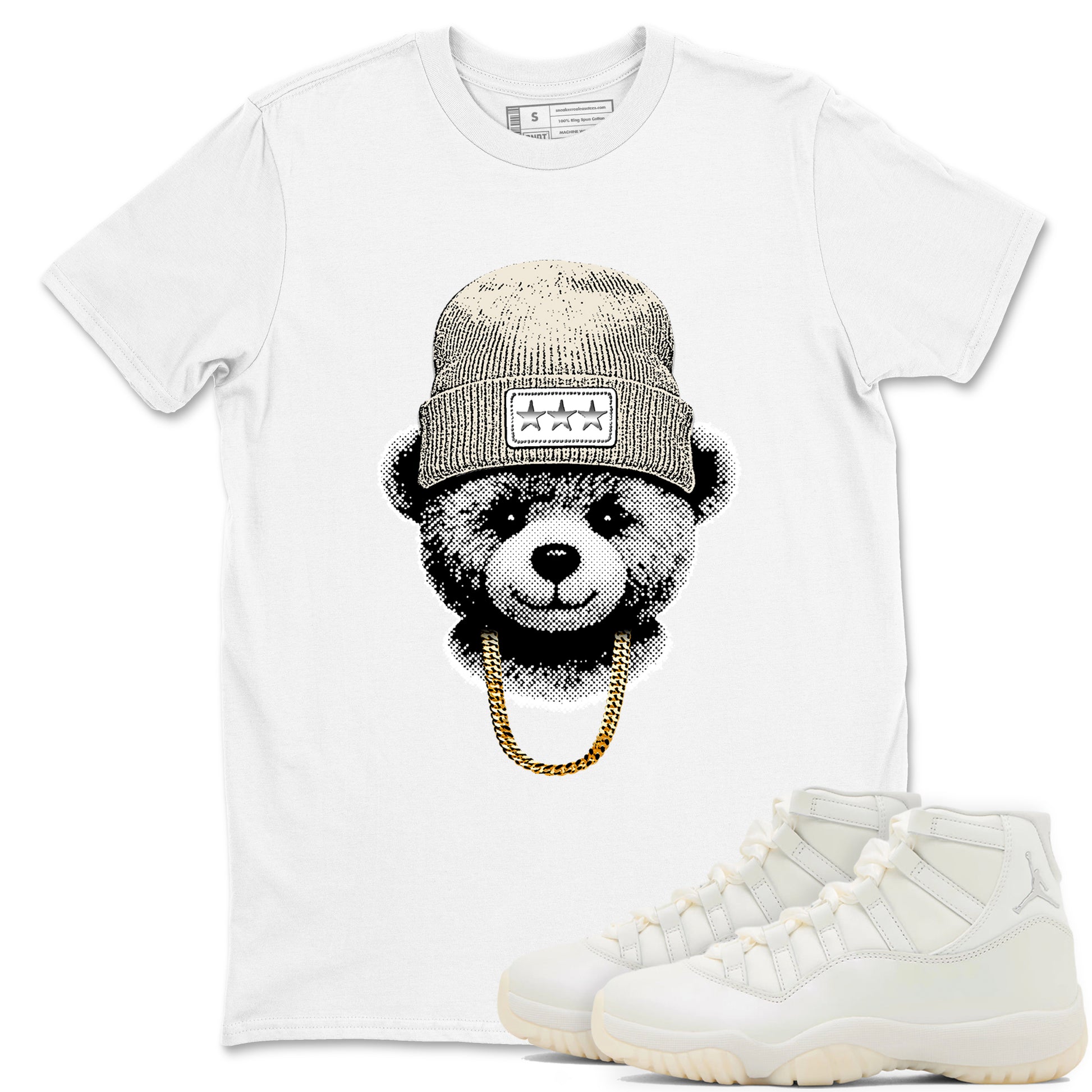 Gangster Teddy SNRT Sneaker Tees - Air Jordan 11 Pearl - SNRT Sneaker T-shirts
