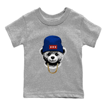 Sneaker Threads – Sneaker Tees To Match Air Jordan 11 Rare Air – Gangster Teddy Youth Graphic Tee Heather Grey 2. Perfect for Jordan releases 2025 colorways.