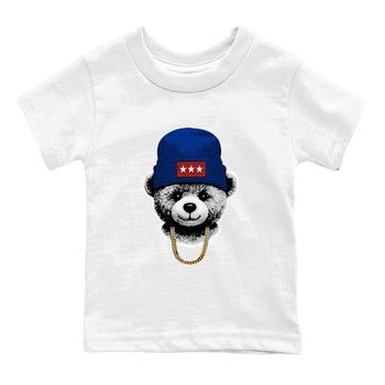 Sneaker Threads – Sneaker Tees To Match Air Jordan 11 Rare Air – Gangster Teddy Youth Graphic Tee White 2. Perfect for Jordan releases 2025 colorways.