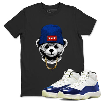 Sneaker Threads – Sneaker Tees To Match Air Jordan 11 Rare Air – Gangster Teddy Graphic Tee Black 1. Perfect for Jordan releases 2025 colorways.