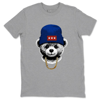 Sneaker Threads – Sneaker Tees To Match Air Jordan 11 Rare Air – Gangster Teddy Graphic Tee Heather Grey 2. Perfect for Jordan releases 2025 colorways.