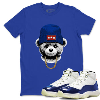 Sneaker Threads – Sneaker Tees To Match Air Jordan 11 Rare Air – Gangster Teddy Graphic Tee Royal Blue 1. Perfect for Jordan releases 2025 colorways.