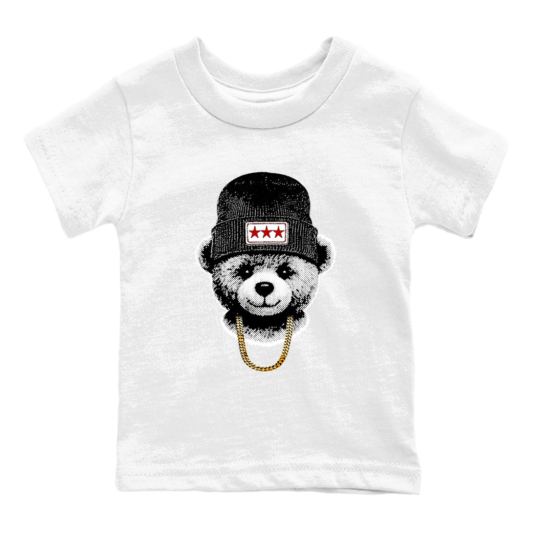 Sneaker tee, Streetwear Brand – Shirts To Match Air Jordan 12 Retro Taxi Sneakers – Gangster Teddy Kids, Baby Graphic T-Shirt White 2