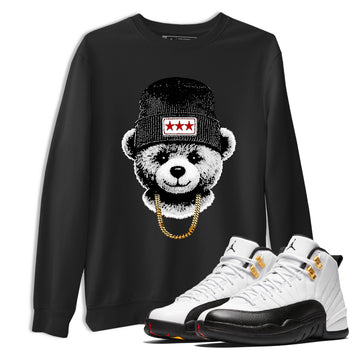 Sneaker tee, Streetwear Brand – Shirts To Match Air Jordan 12 Retro Taxi Sneakers – Gangster Teddy Graphic Tee Black 1