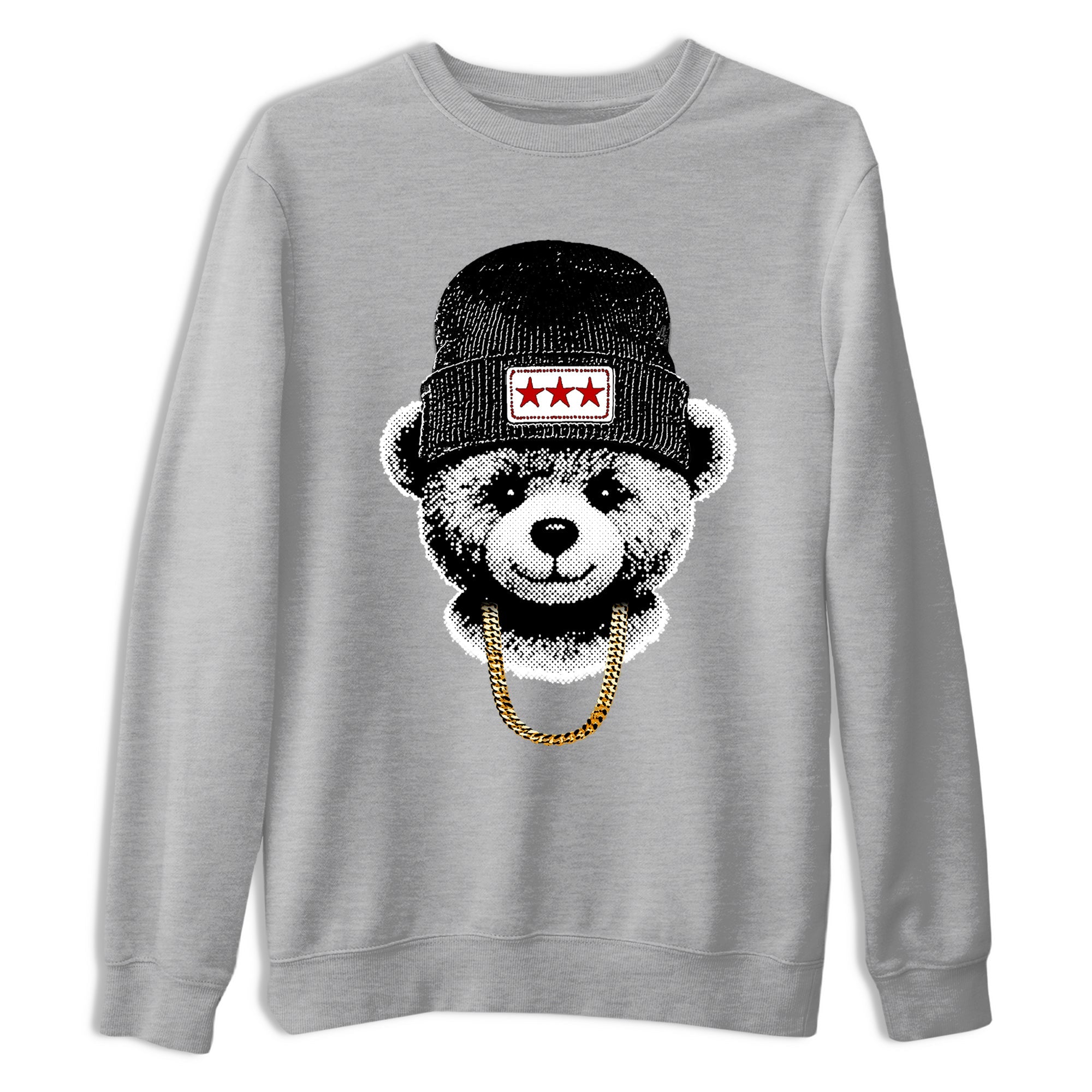 Sneaker tee, Streetwear Brand – Shirts To Match Air Jordan 12 Retro Taxi Sneakers – Gangster Teddy Graphic Tee Heather Grey 2