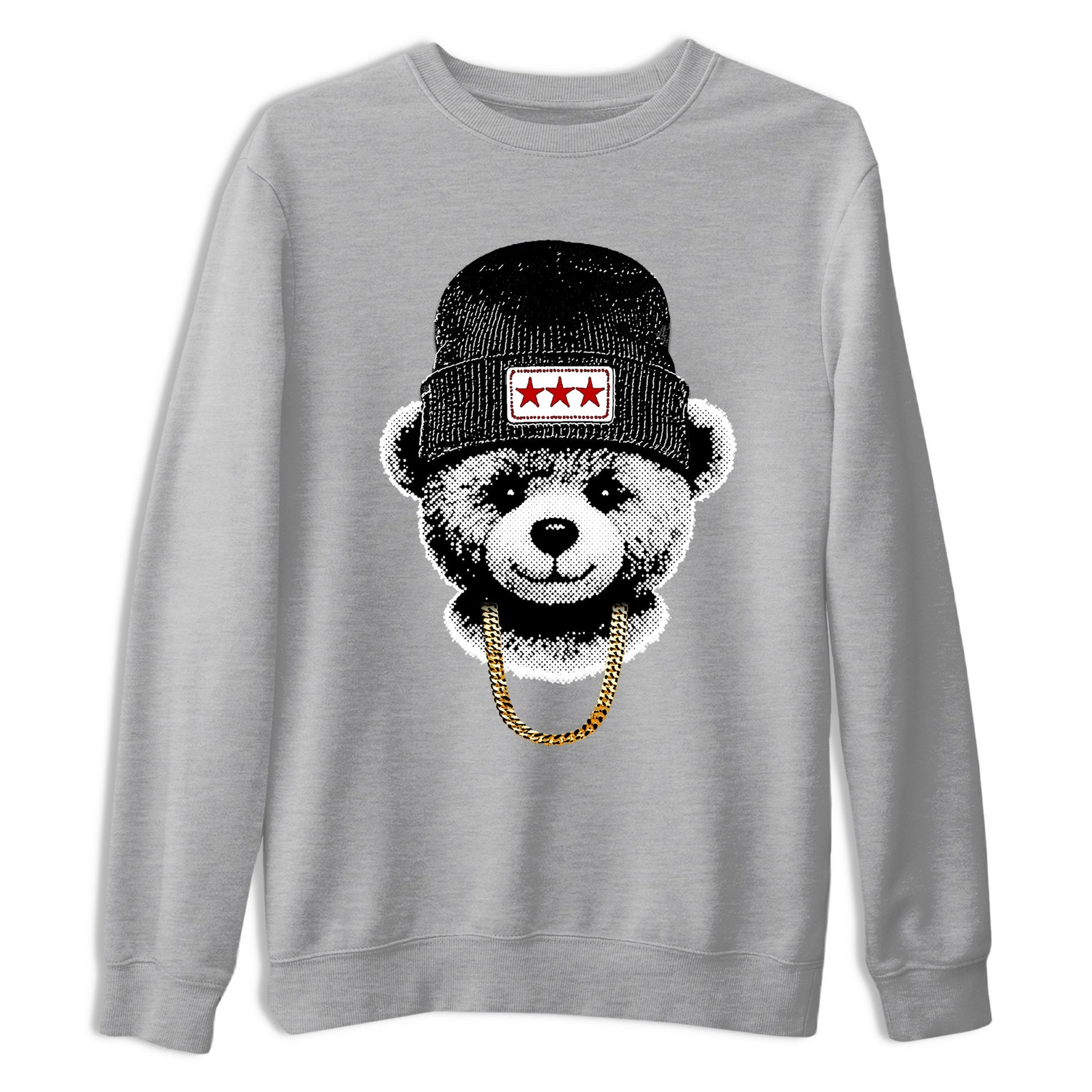Sneaker tee, Streetwear Brand – Shirts To Match Air Jordan 12 Retro Taxi Sneakers – Gangster Teddy Graphic Tee Heather Grey 2