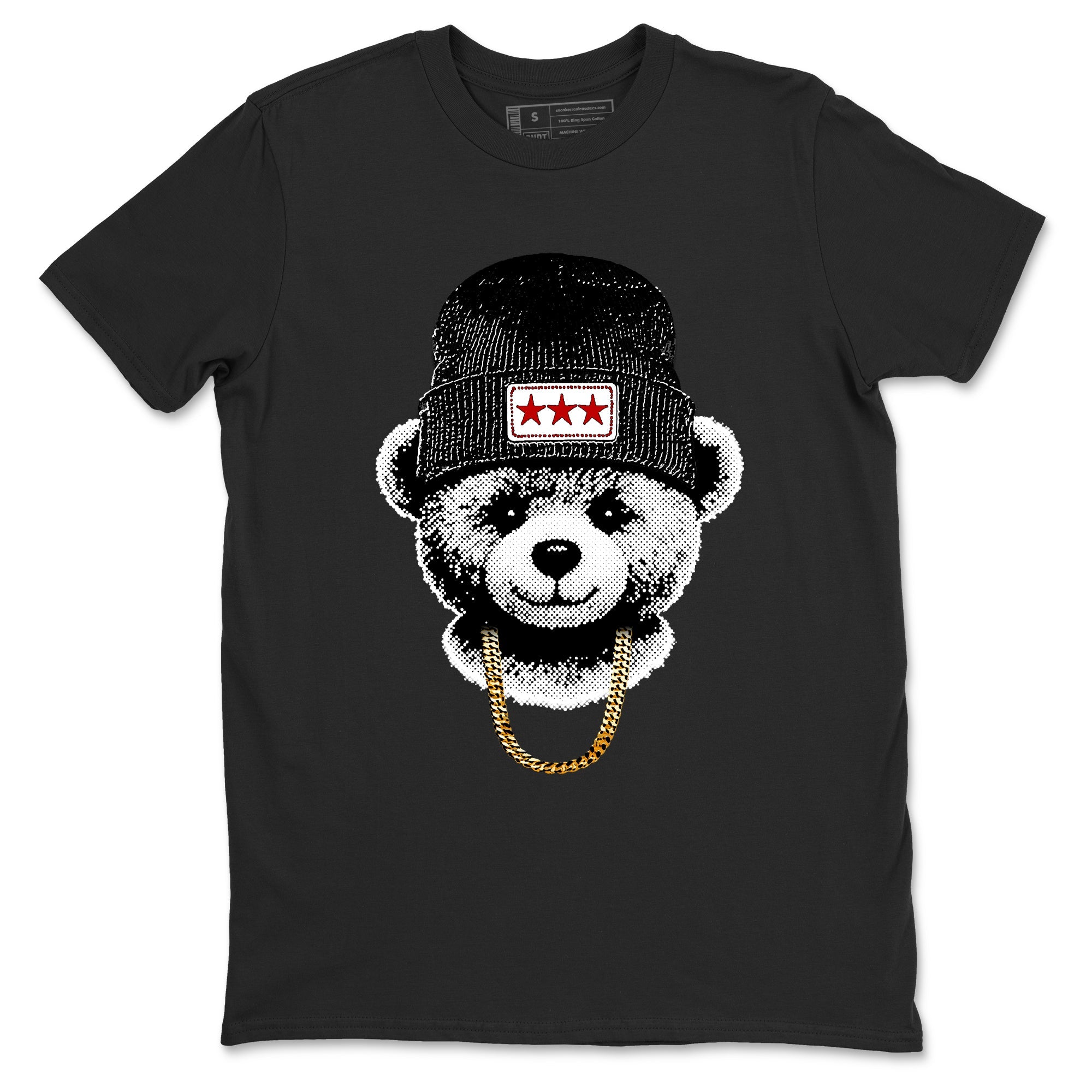 Sneaker tee, Streetwear Brand – Shirts To Match Air Jordan 12 Retro Taxi Sneakers – Gangster Teddy Graphic Tee Black 2