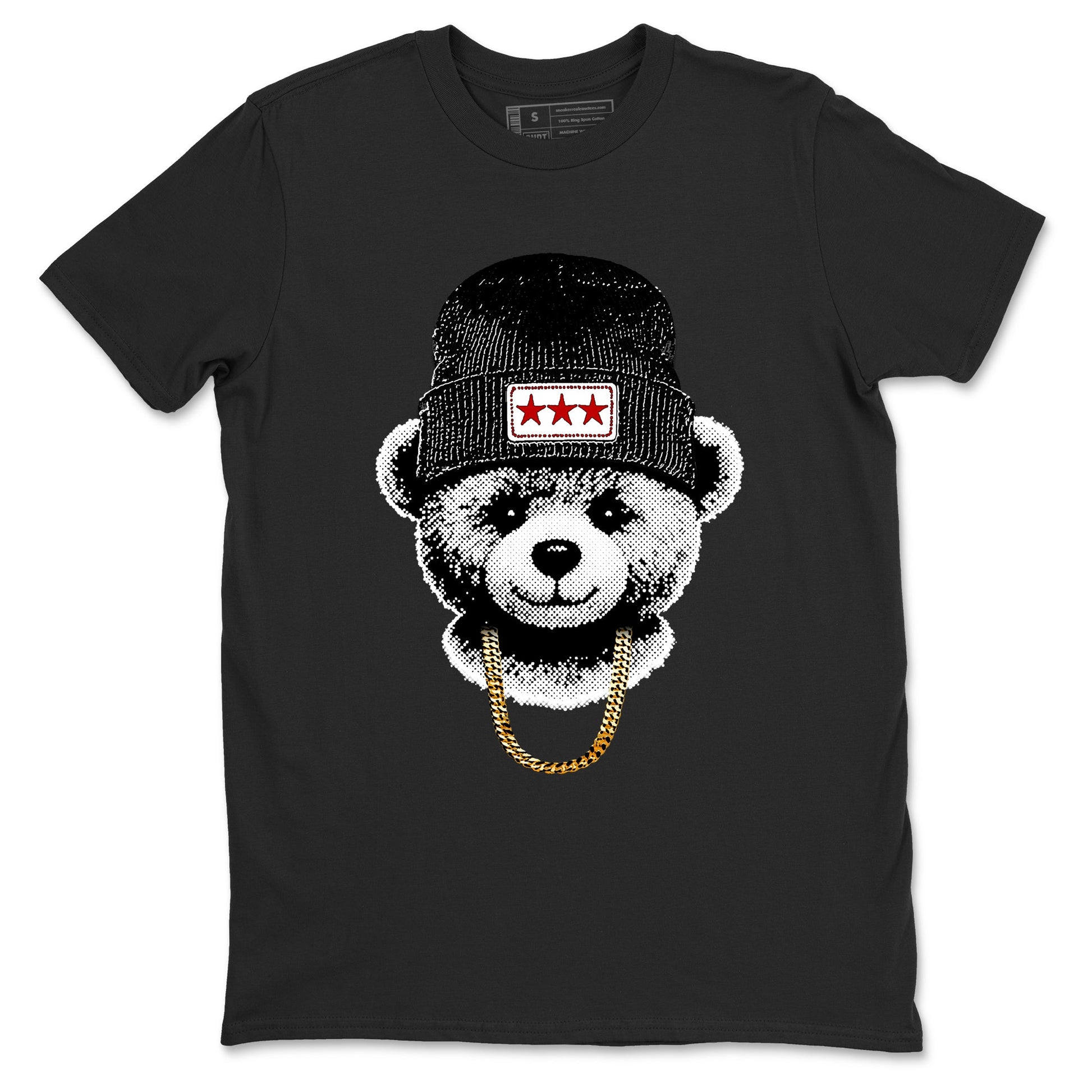 Sneaker tee, Streetwear Brand – Shirts To Match Air Jordan 12 Retro Taxi Sneakers – Gangster Teddy Graphic Tee Black 2