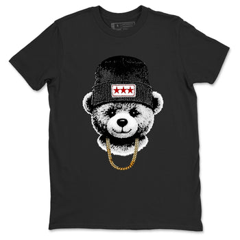 Sneaker tee, Streetwear Brand – Shirts To Match Air Jordan 12 Retro Taxi Sneakers – Gangster Teddy Graphic Tee Black 2