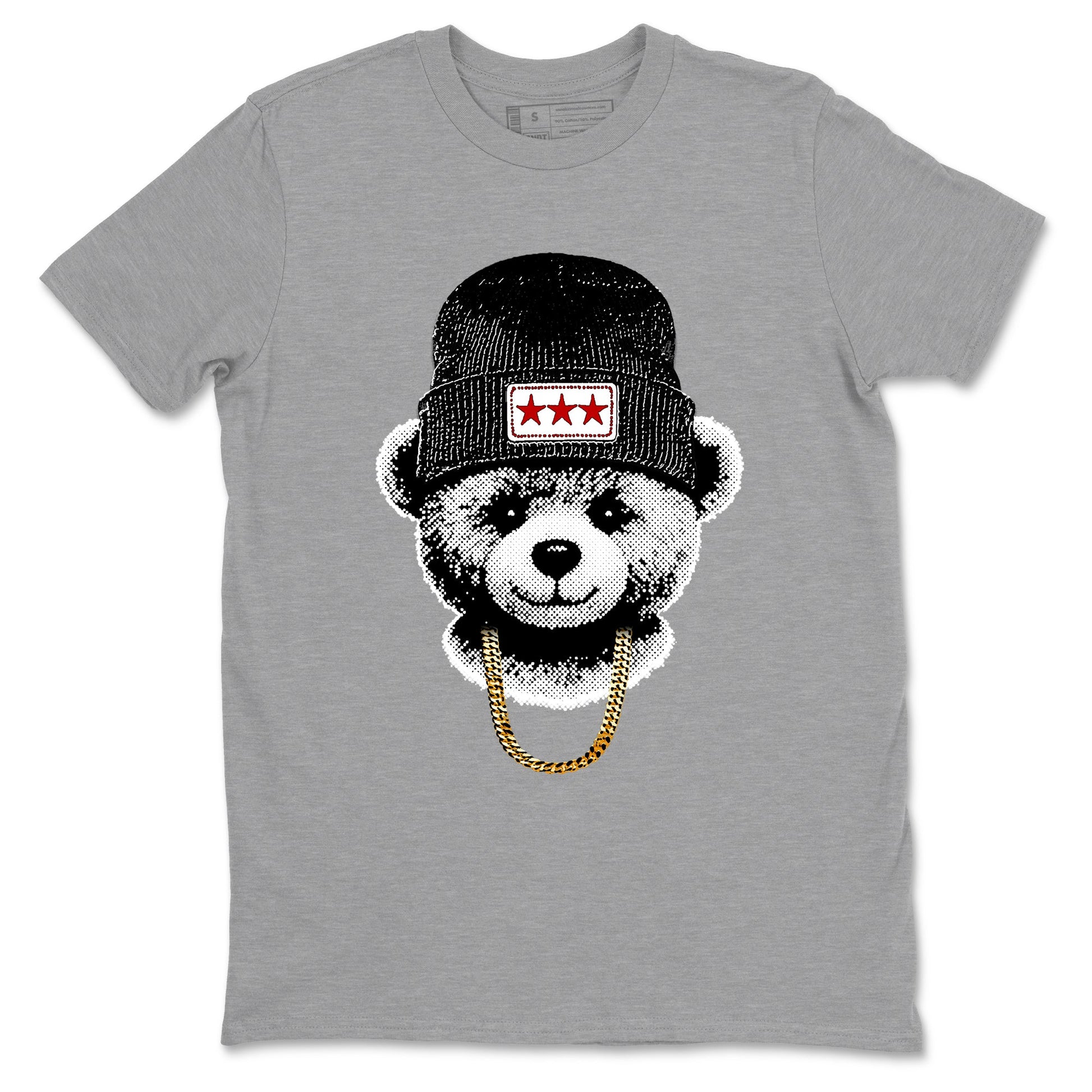 Sneaker tee, Streetwear Brand – Shirts To Match Air Jordan 12 Retro Taxi Sneakers – Gangster Teddy Graphic Tee Heather Grey 2