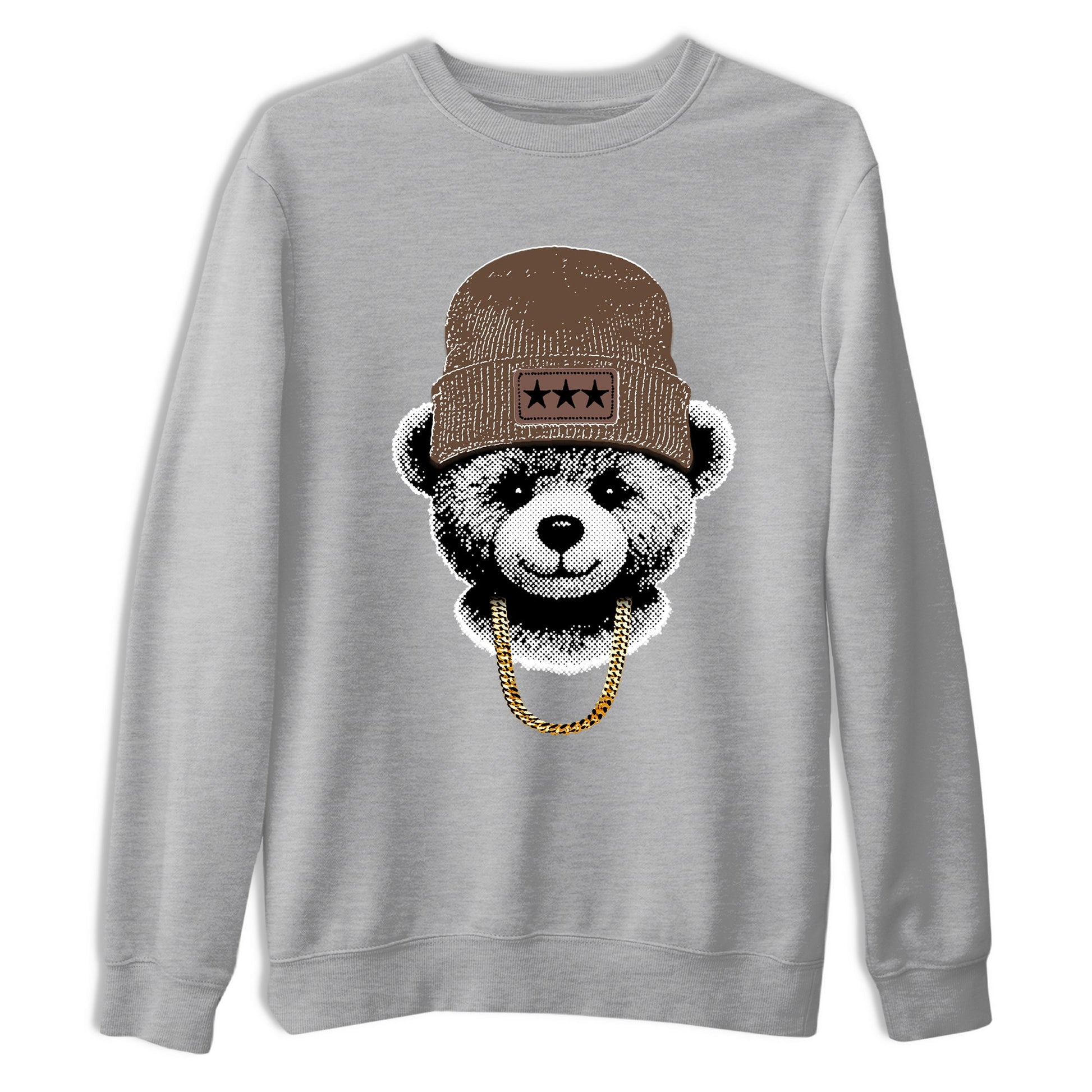 Best Christmas gifts for sneakerheads - Sneaker Tees To Match Air Jordan 4 A Ma Maniere x Dark Mocha Sneakers – Gangster Teddy Tee Heather Grey 2