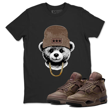 Best Christmas gifts for sneakerheads - Sneaker Tees To Match Air Jordan 4 A Ma Maniere x Dark Mocha Sneakers – Gangster Teddy Tee Black 1