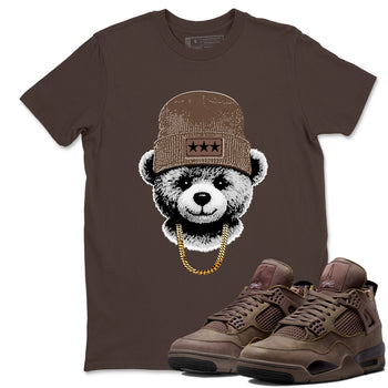 Best Christmas gifts for sneakerheads - Sneaker Tees To Match Air Jordan 4 A Ma Maniere x Dark Mocha Sneakers – Gangster Teddy Tee Dark Chocolate 1