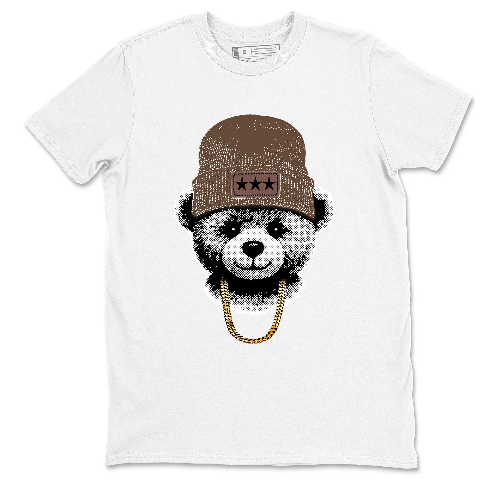 Best Christmas gifts for sneakerheads - Sneaker Tees To Match Air Jordan 4 A Ma Maniere x Dark Mocha Sneakers – Gangster Teddy Tee White 2