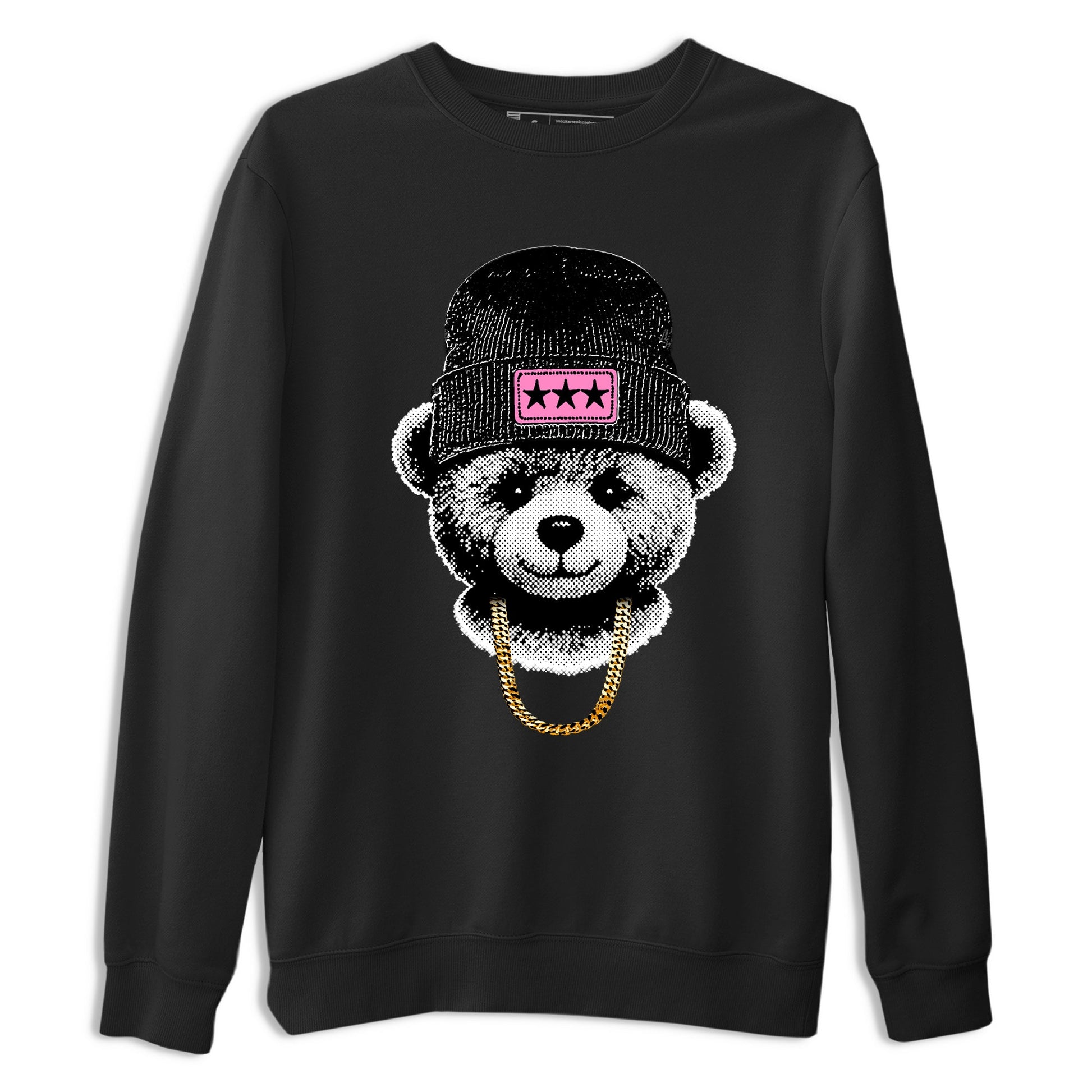 Perfect Valentine's Day Gifts graphic tee  – Sneaker Tees To Match Air Jordan 4 Pink Thunder – Gangster Teddy Tee Black 2