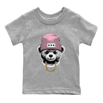 Sneaker tee, Streetwear Brand – Shirts To Match Air Jordan 5 35th Anniversary Sneakers – Gangster Teddy Kids, Baby Graphic T-Shirt Heather Grey 2
