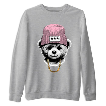 Sneaker tee, Streetwear Brand – Shirts To Match Air Jordan 5 35th Anniversary Sneakers – Gangster Teddy Graphic Tee Heather Grey 2