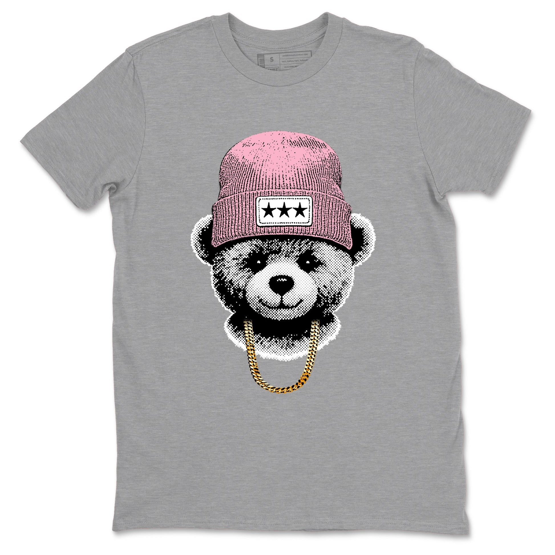 Sneaker tee, Streetwear Brand – Shirts To Match Air Jordan 5 35th Anniversary Sneakers – Gangster Teddy Graphic Tee Heather Grey 2