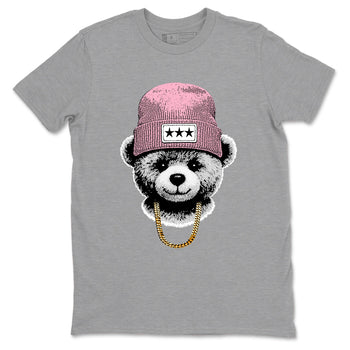 Sneaker tee, Streetwear Brand – Shirts To Match Air Jordan 5 35th Anniversary Sneakers – Gangster Teddy Graphic Tee Heather Grey 2