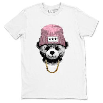 Sneaker tee, Streetwear Brand – Shirts To Match Air Jordan 5 35th Anniversary Sneakers – Gangster Teddy Graphic Tee White 2